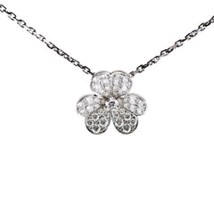 Van Cleef & Arpels Frivole 18k White Gold Diamond Necklace Van Cleef & Arpels Frivole 18k White Gold Diamond Necklace