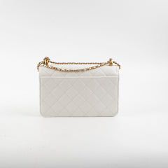 Chanel Seasonal Wallet On Chain WOC White Chanel Seasonal Wallet On Chain WOC White