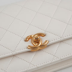 Chanel Seasonal Wallet On Chain WOC White Chanel Seasonal Wallet On Chain WOC White