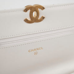 Chanel Seasonal Wallet On Chain WOC White Chanel Seasonal Wallet On Chain WOC White