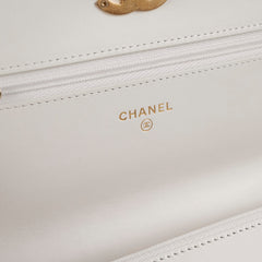 Chanel Seasonal Wallet On Chain WOC White Chanel Seasonal Wallet On Chain WOC White