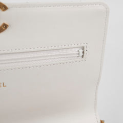 Chanel Seasonal Wallet On Chain WOC White Chanel Seasonal Wallet On Chain WOC White