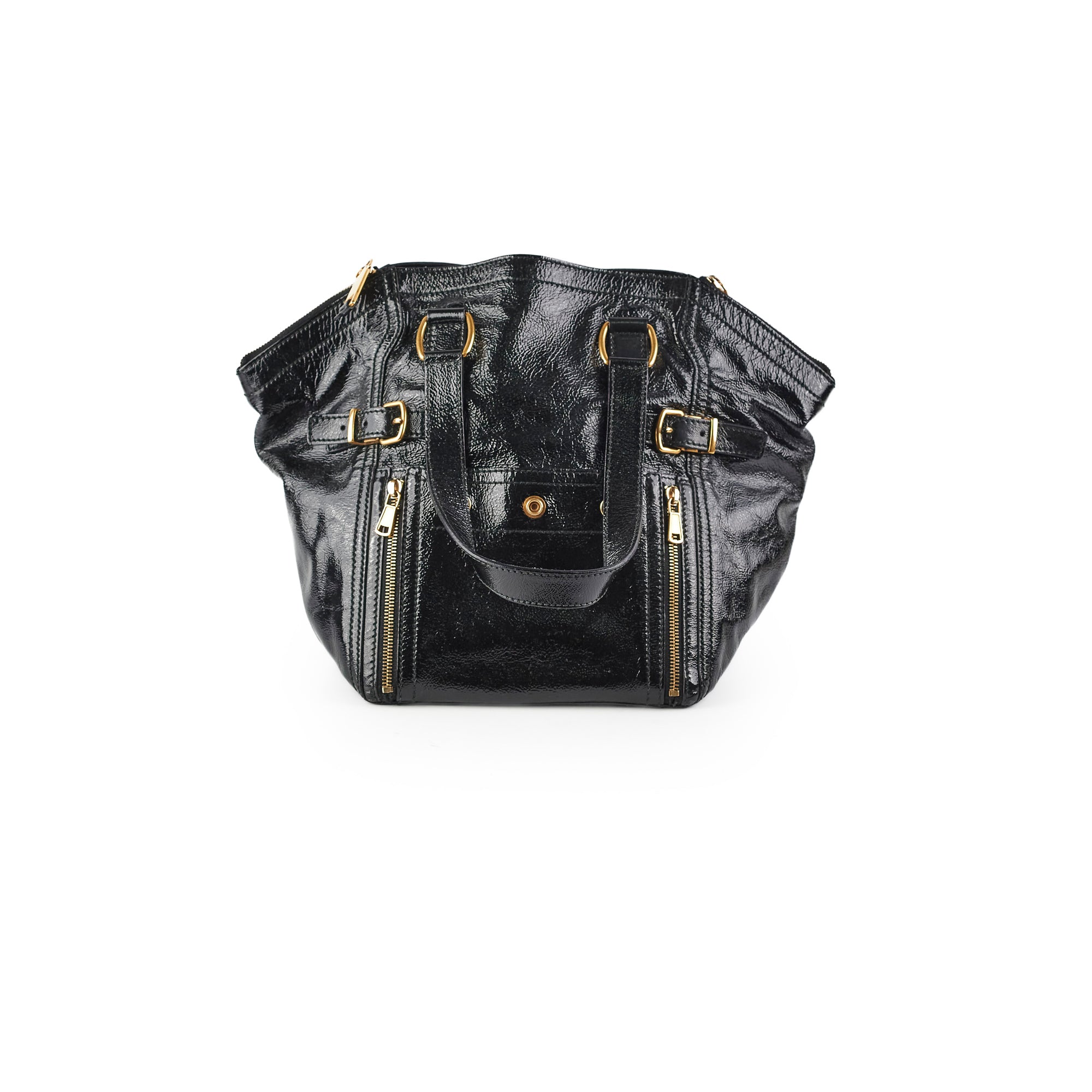Saint Laurent Downtown Black Patent Bag Black – THE PURSE AFFAIR