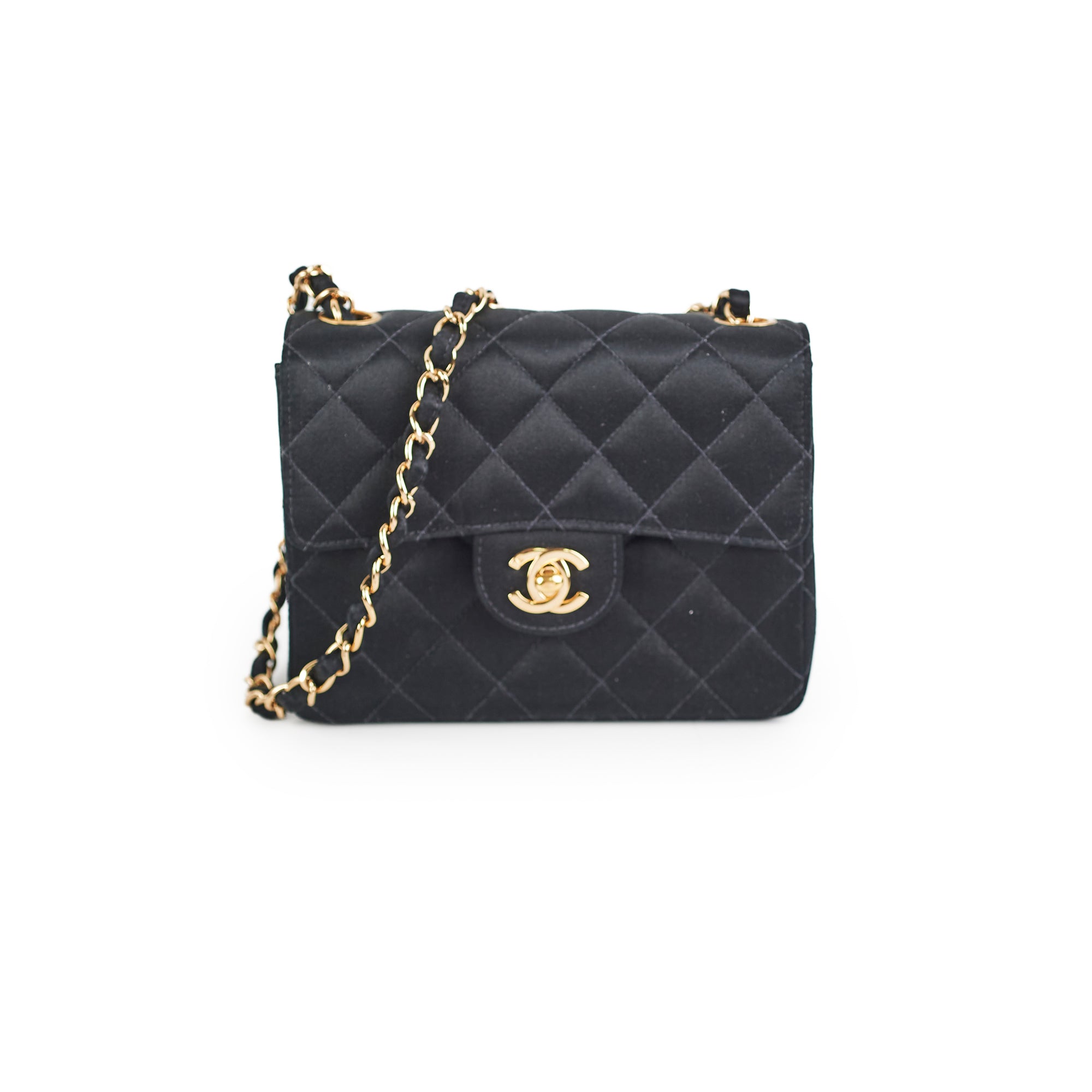 Chanel Mini Square Flap Satin Black- Series – THE PURSE AFFAIR