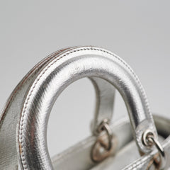Christian Dior Lady Dior Small Metallic Silver Christian Dior Lady Dior Small Metallic Silver