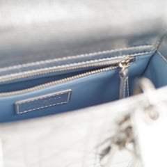 Christian Dior Lady Dior Small Metallic Silver Christian Dior Lady Dior Small Metallic Silver