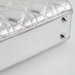 Christian Dior Lady Dior Small Metallic Silver Christian Dior Lady Dior Small Metallic Silver