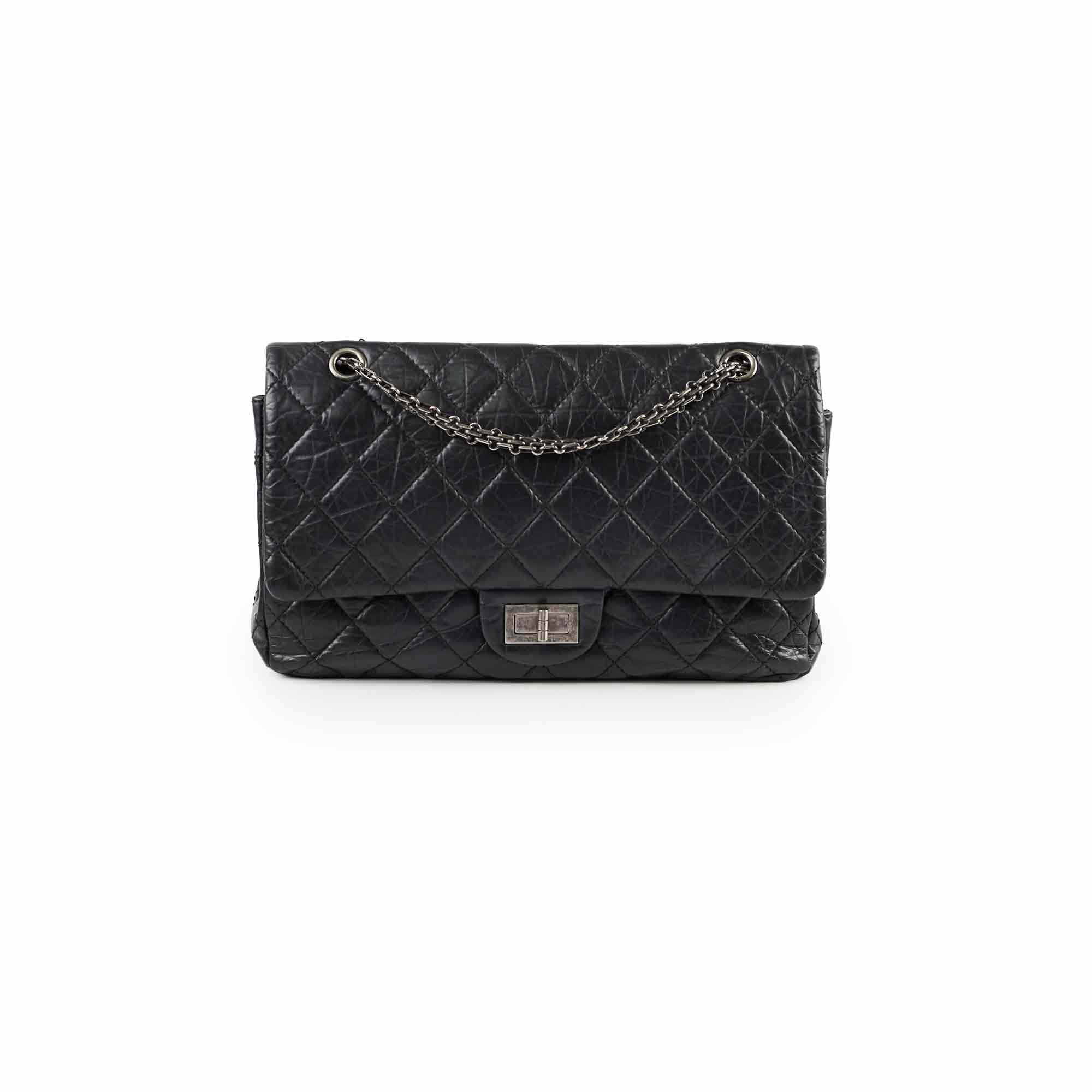 Chanel Reissue Large (227 size) Black Calfskin RHW – THE