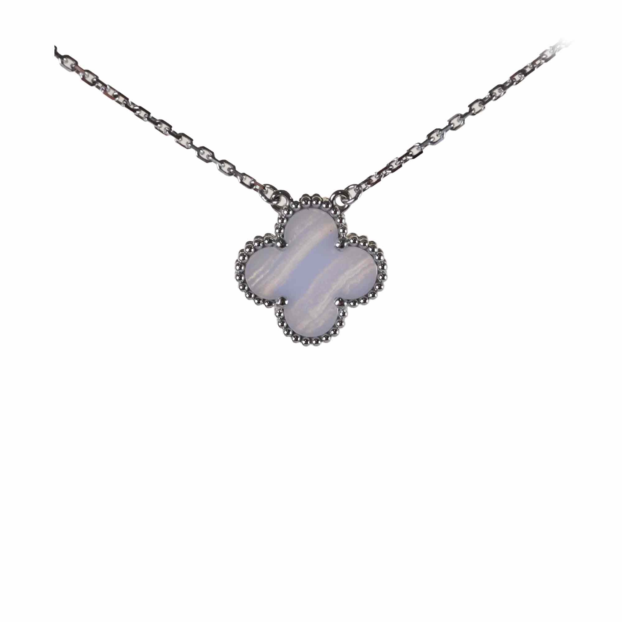 Van Cleef Arpels Vintage Alhambra Chalcedony Necklace 2022 – THE