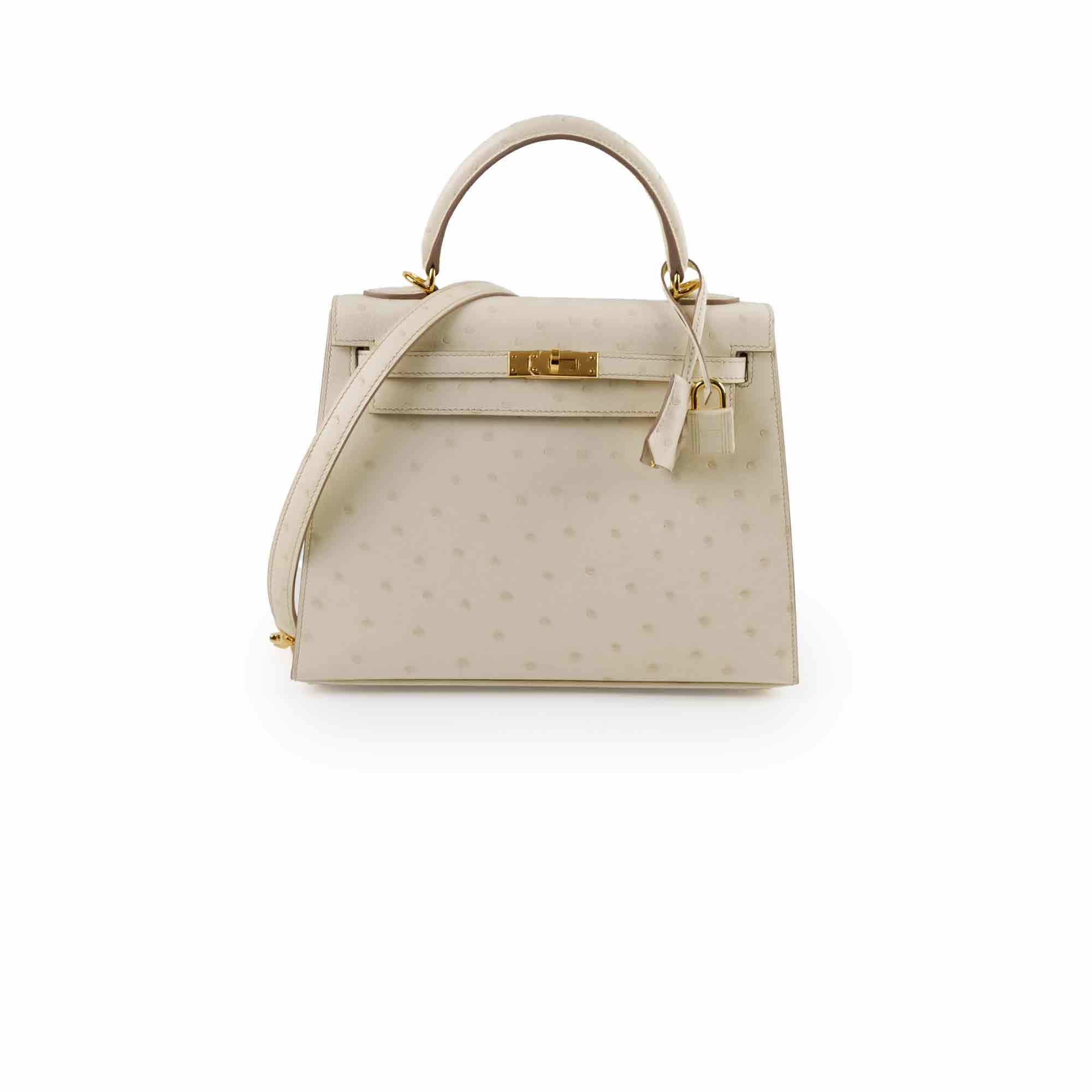Hermes Kelly 25 Beton Ostrich W Stamp – THE PURSE AFFAIR