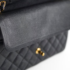 Chanel Caviar Jumbo Double Classic Flap Black Chanel Caviar Jumbo Double Classic Flap Black