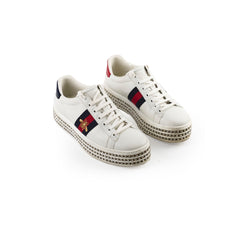 Gucci Ace Crystal Platform Sneakers White Size 37 Gucci Ace Crystal Platform Sneakers White Size 37