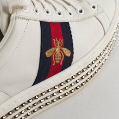 Gucci Ace Crystal Platform Sneakers White Size 37 Gucci Ace Crystal Platform Sneakers White Size 37