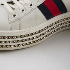 Gucci Ace Crystal Platform Sneakers White Size 37 Gucci Ace Crystal Platform Sneakers White Size 37