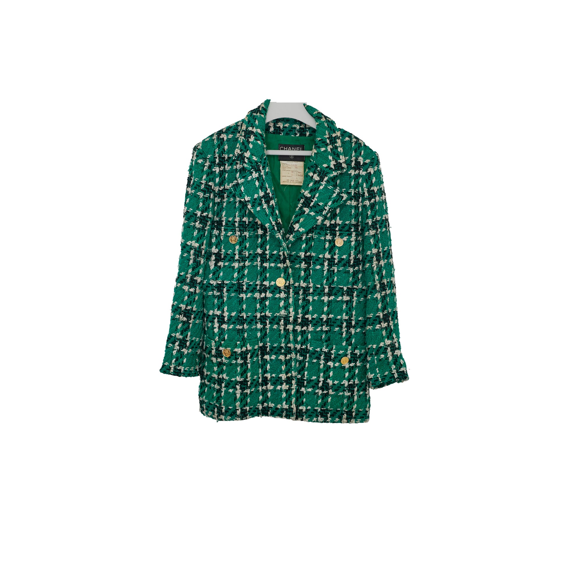 Chanel Green Tweed Jacket and Skirt Set Size 40 – THE PURSE AFFAIR