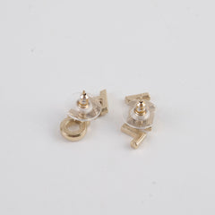 Chanel Crystal CHA-NEL Stud Earrings Chanel Crystal CHA-NEL Stud Earrings