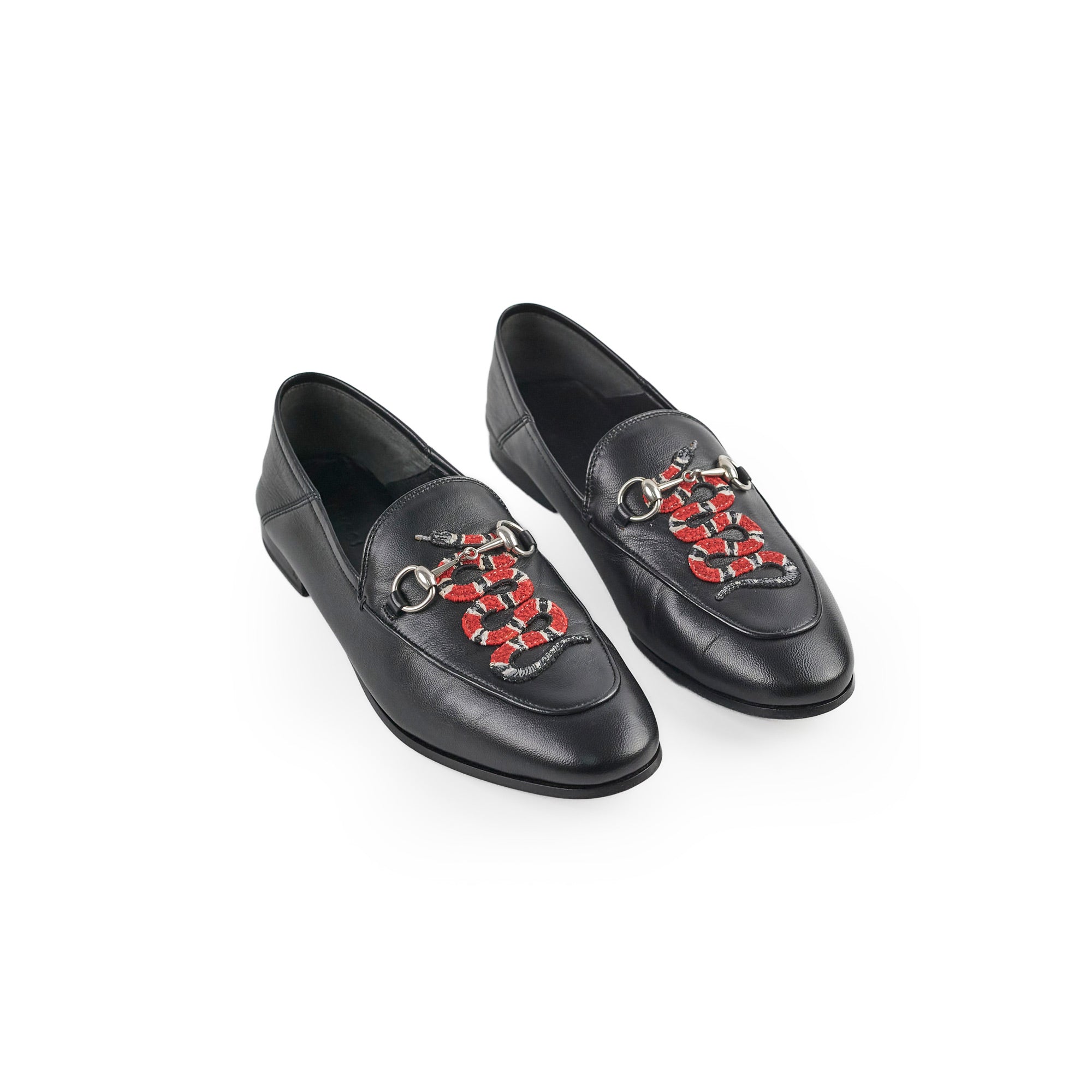Gucci Black Leather Kingsnake Loafers – THE PURSE AFFAIR