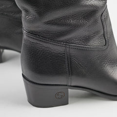 Gucci GG Knee High Heeled Boots Black 38 Gucci GG Knee High Heeled Boots Black 38