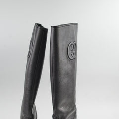 Gucci GG Knee High Heeled Boots Black 38 Gucci GG Knee High Heeled Boots Black 38