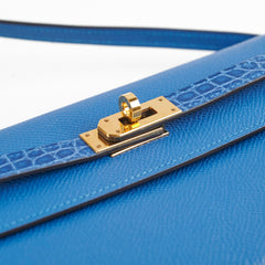 Hermes Kelly To Go Epsom/Alligator Mykonos/Bleu Zellige 2021 Hermes Kelly To Go Epsom/Alligator Mykonos/Bleu Zellige 2021