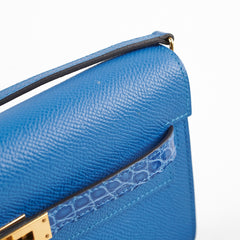 Hermes Kelly To Go Epsom/Alligator Mykonos/Bleu Zellige 2021 Hermes Kelly To Go Epsom/Alligator Mykonos/Bleu Zellige 2021