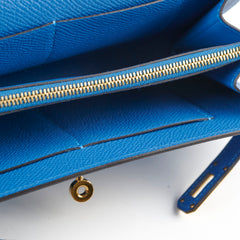 Hermes Kelly To Go Epsom/Alligator Mykonos/Bleu Zellige 2021 Hermes Kelly To Go Epsom/Alligator Mykonos/Bleu Zellige 2021