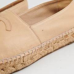 Chanel espadrille beige black shoes 38 Chanel espadrille beige black shoes 38