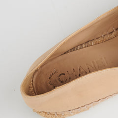 Chanel espadrille beige black shoes 38 Chanel espadrille beige black shoes 38
