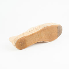 Chanel espadrille beige black shoes 38 Chanel espadrille beige black shoes 38