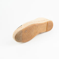 Chanel espadrille beige black shoes 38 Chanel espadrille beige black shoes 38