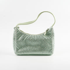 Prada Mint Green Satin Mini Crystal Studded Re-Edition 2000 Shoulder Bag Prada Mint Green Satin Mini Crystal Studded Re-Edition 2000 Shoulder Bag
