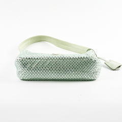 Prada Mint Green Satin Mini Crystal Studded Re-Edition 2000 Shoulder Bag Prada Mint Green Satin Mini Crystal Studded Re-Edition 2000 Shoulder Bag