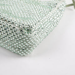 Prada Mint Green Satin Mini Crystal Studded Re-Edition 2000 Shoulder Bag Prada Mint Green Satin Mini Crystal Studded Re-Edition 2000 Shoulder Bag