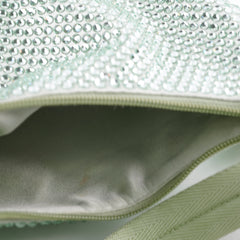 Prada Mint Green Satin Mini Crystal Studded Re-Edition 2000 Shoulder Bag Prada Mint Green Satin Mini Crystal Studded Re-Edition 2000 Shoulder Bag