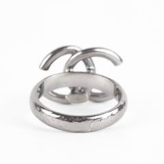 Chanel CC Crystal Logo Ring Costume Jewellery