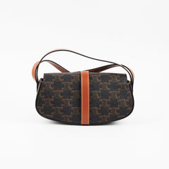 Celine Clutch On Strap Triomphe Calfskin Tan Celine Clutch On Strap Triomphe Calfskin Tan