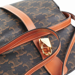 Celine Clutch On Strap Triomphe Calfskin Tan Celine Clutch On Strap Triomphe Calfskin Tan