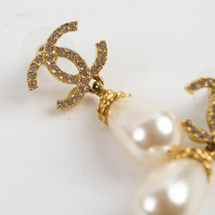 Chanel CC Logo Pearl Drop Earrings Costume Jewellery Chanel CC Logo Pearl Drop Earrings Costume Jewellery
