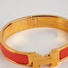 Hermes Clic H Bracelet Orange PM Hermes Clic H Bracelet Orange PM