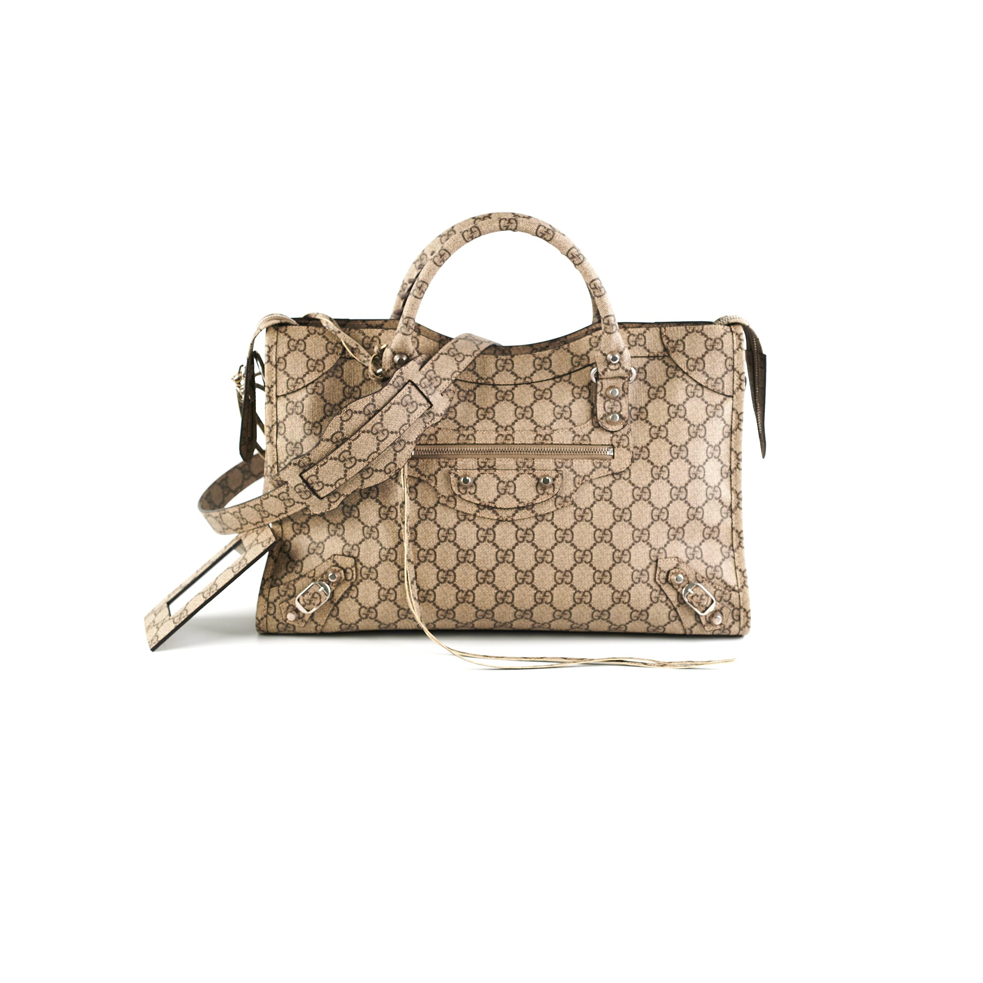 Gucci x Balenciga The Hacker Projoect Classic City Bag GG Coated