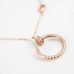 Cartier Juste Un Clou Rose Gold Diamond Necklace