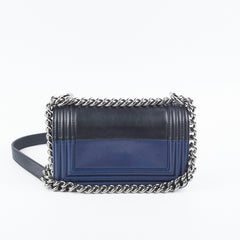 Chanel Boy Small Black/Navy Blue Chanel Boy Small Black/Navy Blue