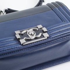 Chanel Boy Small Black/Navy Blue Chanel Boy Small Black/Navy Blue