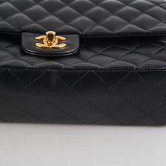Chanel medium/large quilted classic flap black (microchipped)