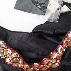 Chanel Black Silk Sequin Long Skirt Size 40 Chanel Black Silk Sequin Long Skirt Size 40