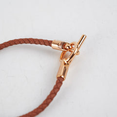 Hermes H Brown Glennan Bracelet Size T3