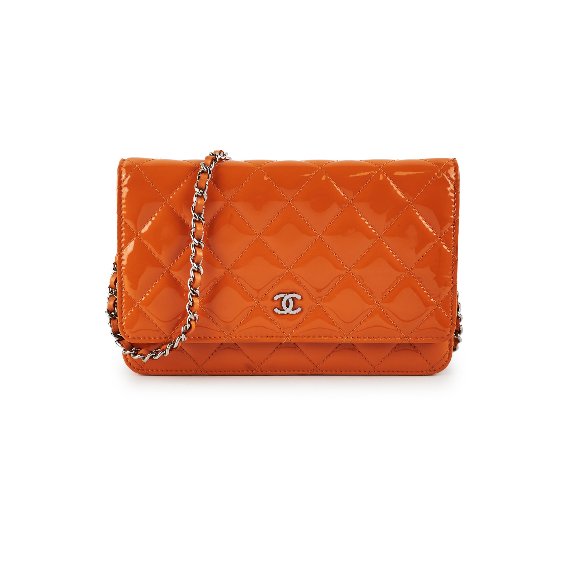 Chanel Wallet On Chain Orange Patent WOC – THE PURSE AFFAIR