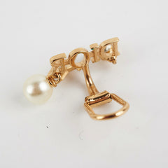 Dior Gold Logo Clip On Earrings Costume Jewellery Dior Gold Logo Clip On Earrings Costume Jewellery