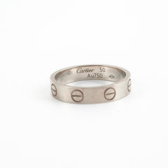 Cartier Love Wedding Band Size 50 White Gold