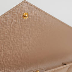 Saint Laurent Classic Cassandre Chain Wallet on Chain WOC Dark Beige Saint Laurent Classic Cassandre Chain Wallet on Chain WOC Dark Beige